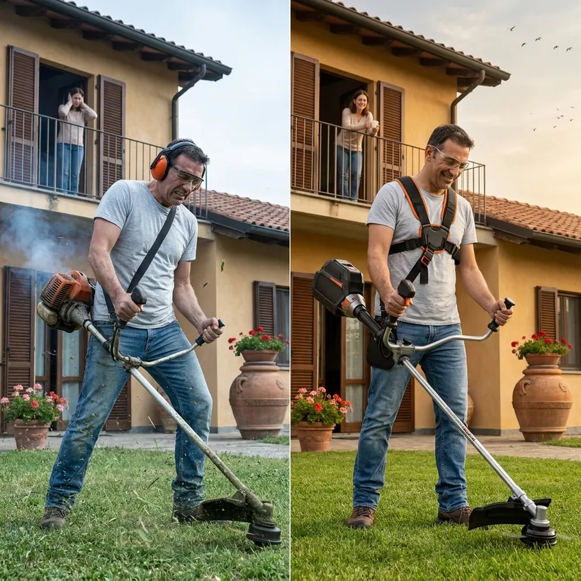 Tagliaerba a basso rumore per il giardino