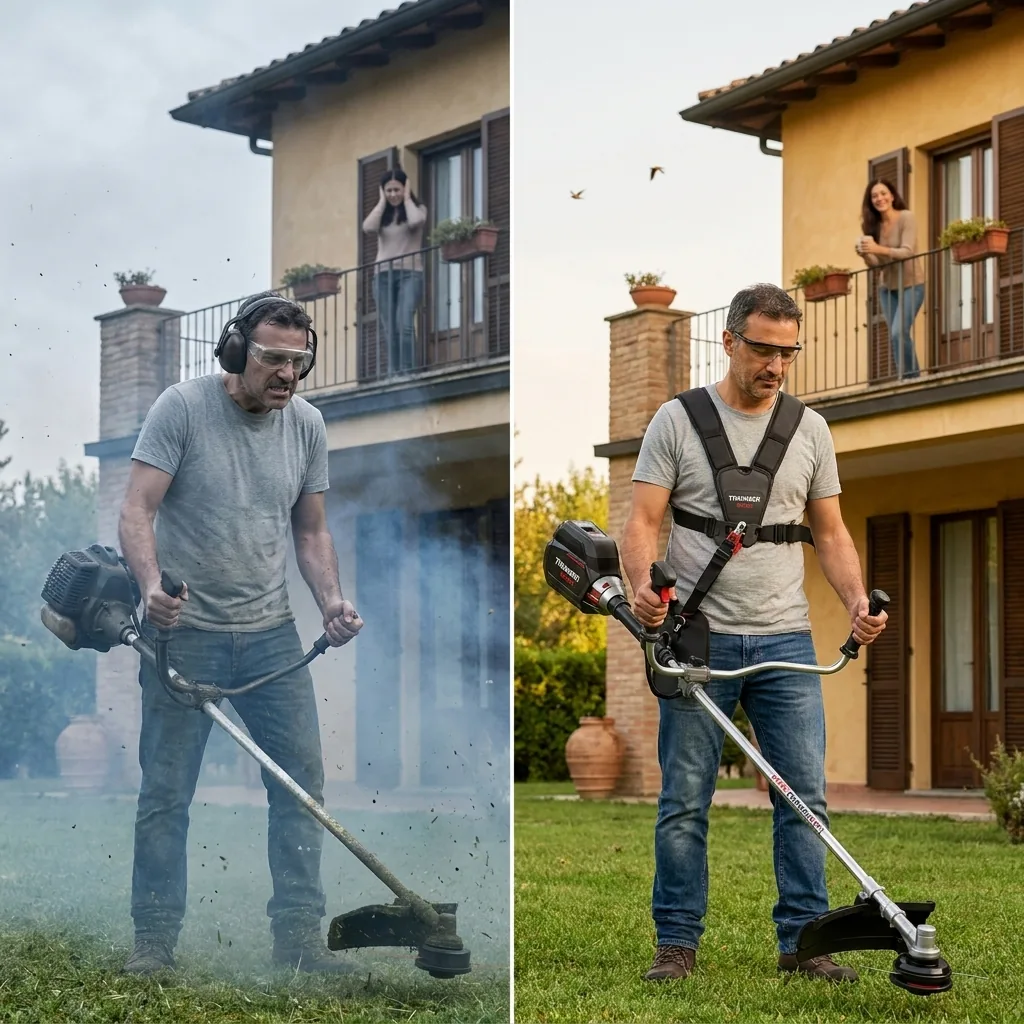 Decespugliatore silenzioso per giardino