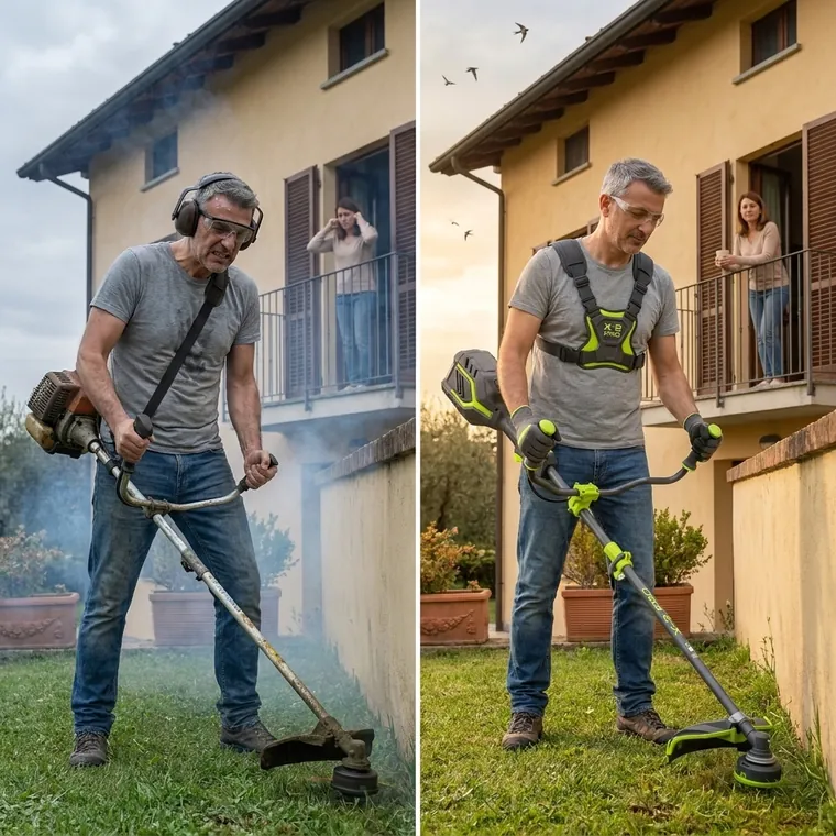 Decespugliatore silenzioso per giardino
