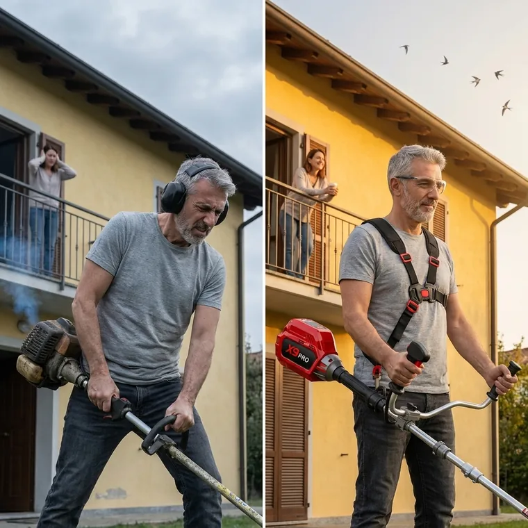 Decespugliatore silenzioso per giardino